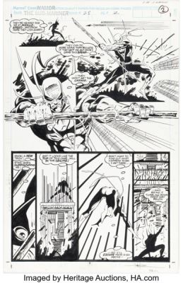 Jae Lee and Jeff Albrecht Namor, the Sub-Mariner #28 Iron Fist Story Page 2 Original Art (Marvel, 1992). | Heritage