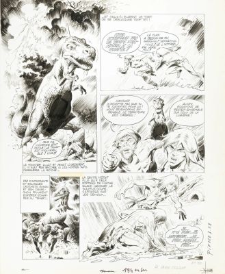 Cheret André Et... | Lot 23 - CHERET André et LECUREUX Roger Rahan La lance magique Planche... | Neo Enchères