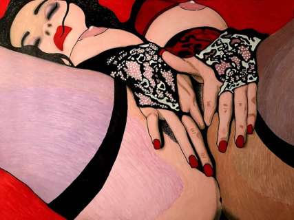 Maxemmed - original illustr. "Guanti" - cm 29x42 - Page volante - (2013) | Catawiki