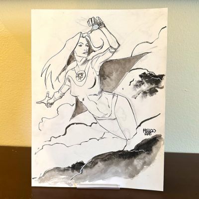 Atom Eve 9x12 sketch by Kevin Mellon. | eBay US (Buy It Now)