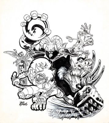 BEASTBALL SAGA ORIGINAL ART COMPLETE STORY BY DAVE SIMONS | eBay US