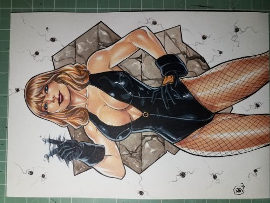 Lanio Sena | Black Canary Pin Up "9x12" A4 | Raremarq (Buy It Now)