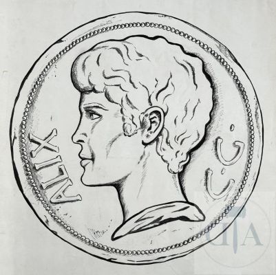 Jacques Martin | Lot 335 : Jacques Martin / Alix. Dessin original XXL illustrant un bas relief… | Dagoty