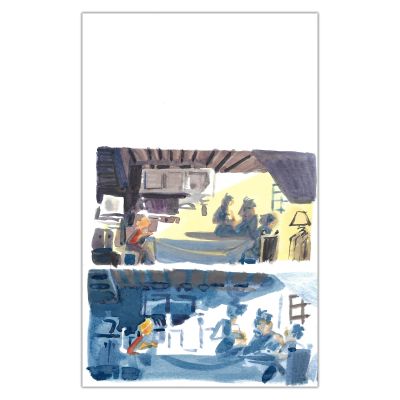 Louis Clichy | Le Corset - Aquarelle sur papier de Cécile Guillard (réf. 101) | Achetez de l’Art