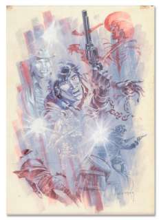 Hermann Huppen | DYLAN STARK - "L’ERREUR" Gouache pour une grande et superbe | Coutau Bégarie