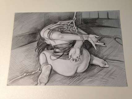 Bondage BDSM - Disegno Originale "La Punizione" - Loose page | Catawiki