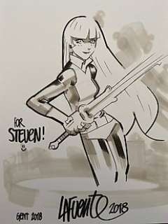 New Mutants - Magik sketch pencil & ink by David Lafuente - Loose page - First edition