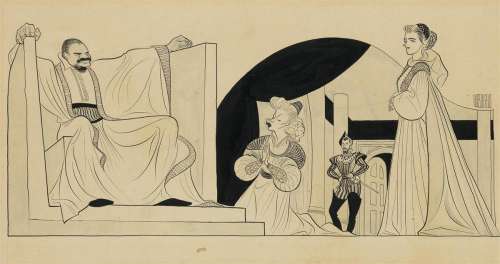 AL HIRSCHFELD. (SHAKESPEARE / THEATER / BROADWAY) Paul Robeson as Othello. | Swann Galleries