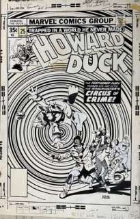GENE COLAN - HOWARD THE DUCK #25 COVER