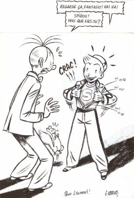 Émile Bravo (Né... | Lot 20 - Émile BRAVO (né en 1964) Spirou et Fantasio Encre de... | Tessier Sarrou