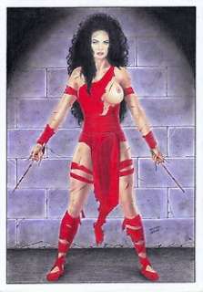 Elektra - Original drawing of Elektra as portrayed by Julie Strain - Loose page