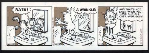 Jim Davis "Garfield" Original Daily Comic Strip 06-10-1991 Hand-Signed by Jim Davis | Animazing Gallery