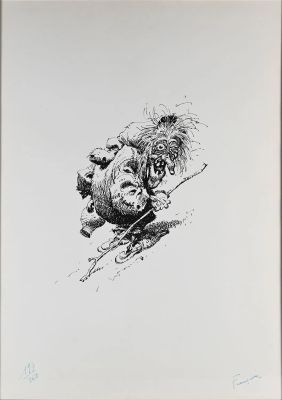 Franquin. La Sorcière... | Lot 67 - FRANQUIN. La sorcière (1978). Sérigraphie numérotée... | Coutau Bégarie