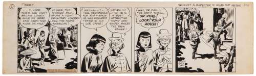 Martin Landau personal Terry and the Pirates original daily comic strip art. | Profiles in History