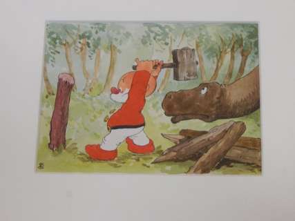 Jean Dulieu - Paulus de Boskabouter - Origineel in Aquarel voor "Eva" - (60’s) | Catawiki