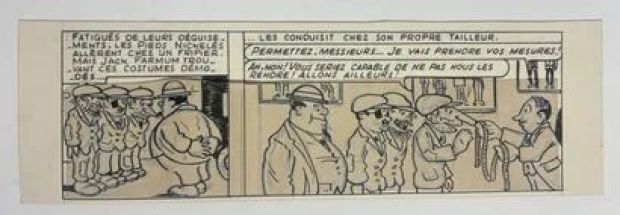 Forton Louis, Les... | Lot 46 - Forton Louis, Les Pieds Nickelés, strip original à... | Tessier Sarrou