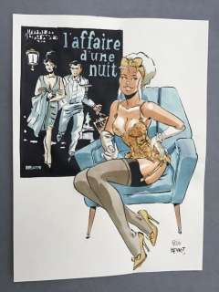 Meynet, Félix - Dessin original couleur - L’Affaire d’une nuit | Catawiki