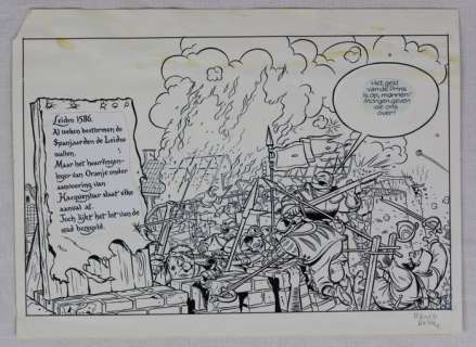 Hanco Kolk - Gilles de Geus - Originele tekening van de openingscène van "De Onderwaterboot" - Size 30 x 22 cm - (1992) | Catawiki