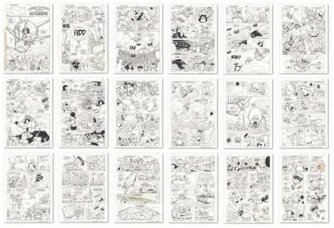 George Wildman - looney tunes complete 18 page story - bugs bunny and elmer fudd in ‘around the world in 80 carrotts‘ - 1993 signed