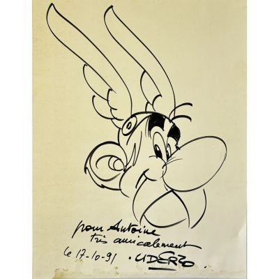 Uderzo Albert (1927-2020) | Lot 340 : Grand dessin original d’Astérix | Tajan