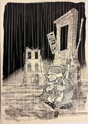 Bonvi - Dessin Original... | Lot 10 - Bonvi - Dessin original : Superbe dessin représentant... | Tessier Sarrou