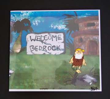 "Fred Flintstone" - Barnie - Original Animation Production Cel - With Copy Background - (1980/1990) | Catawiki
