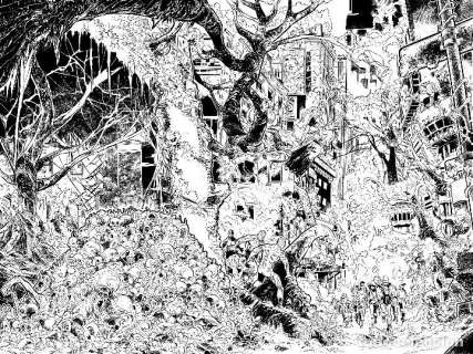 Dibujo original - Original drawing art - Z LAND - novel - Roger Bonet