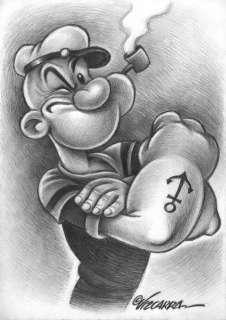 Popeye The Sailor - Original Drawing - Joan Vizcarra - Pencil Art | Catawiki