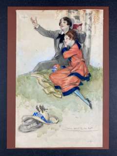 Achille Mauzan - Illustrazione originale anni ’20 - Loose page - (1920) | Catawiki