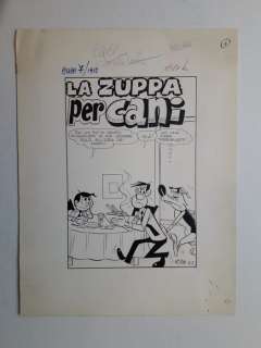 Sante Villani - 2x Tav. Origin. "La Zuppa Per Cani" - Firmato - Loose page - First edition - (1972) | Catawiki