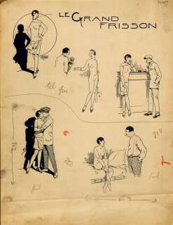 Le Rallic | Le Grand frisson, planche Ã  l’encre de Chine publ… | Banque Dessinée