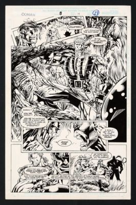 Original Art from Conan #8 Page 14 Pencils by Joe Bennett, Inks by John Floyd | eBay US (Buy It Now)