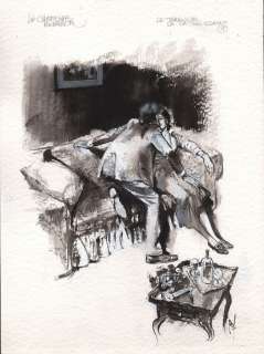 Follet | Illustration au lavis et Ã  la gouache blanche pub… | Banque Dessinée