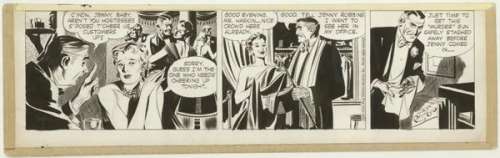82: Raymond Rip Kirby daily 1/12/54 original comic art | Russ Cochran