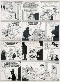 Macherot - Clifton, planche n°18 Ã  l‘encre de Chine de lâ…