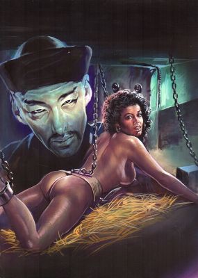 ENZO SCIOTTI - Copertina per La Schiava 24 ‘Cineserie criminali’. Cm 25 x 35. Tempera su cartoncino rigido. Anno di esecuzione 1985.