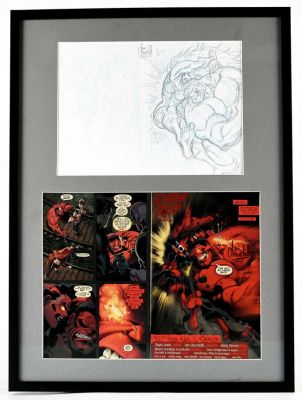 Lot 2096 - Ian Churchill - preliminary sketch art for Hulk No. 17 pages featuring Red She-Hulk battling Red… | Ewbank’s
