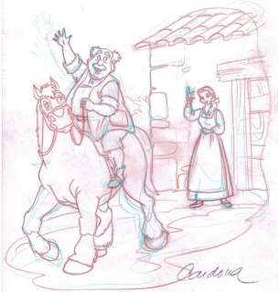 Beauty and Maurice - Disney Studios - Original Production Drawing - Cardona, Josep Maria - Loose page - Hand Drawn - (1990) | Catawiki