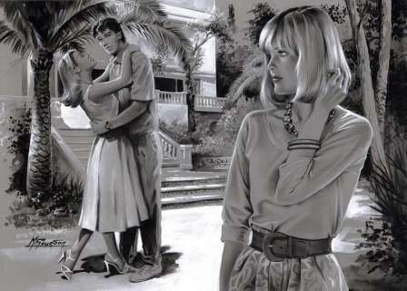 Gourdon, Michel | L’HOMME AUX DEUX VISAGES Couverture originale en noir et | Cornette de St Cyr