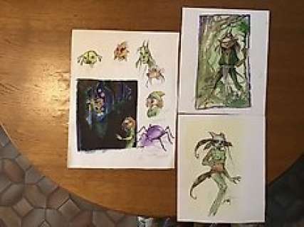 Paty, Christian - 3x Dessin original couleur - L‘Angeloande - Le Maître Monture - (1999)