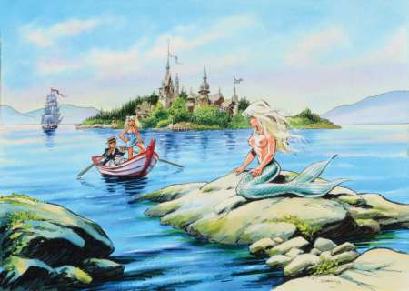 Dany (Daniel Henrotin Dit) | DANY Colombe et Olivier Rameau. La Petite Sirène. Encre de… | Coutau Bégarie