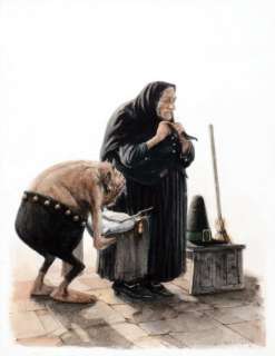 Monge, Jean Baptiste | Encre de chine et encres de couleurs pour une illustration | Coutau Bégarie