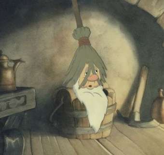 Disney Studios - Original production Cel + Copy Background - Sleepy - Snow White and the seven dwarfs - Original Celluloid - (1937) | Catawiki