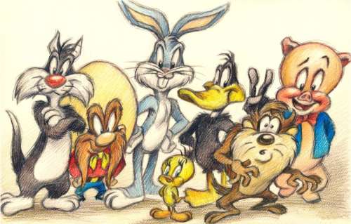 Warner Family - Large Giclée - Joan Vizcarra Signed - 65 x 43 cm - Canvas | Catawiki