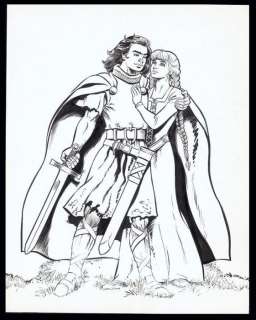 Craenhals - Grote originele illustratie voor een publicitaire showcard - Le chevalier ardent - (jaren ’90) | Catawiki