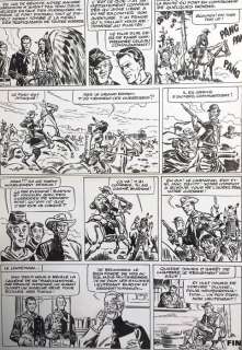 Funcken, Fred & Liliane - Originele slotpagina (p.5) + Inkleuring - Luitenant Burton - (1967) | Catawiki