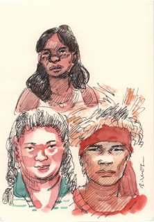 Bastien Vives | Corto Maltese - Illustration du livre"Le jour d’avant" - 28 - H:20 x L:14 - Encre et aquarelle - 2025 - | Manjari & Partners