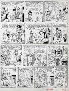 Tillieux | Gil Jourdan, planche n°11 Ã  l’encre de Chine de … | Banque Dessinée