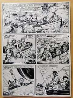 Onofrio Bramante - Tavola originale per Falco Bianco - Loose page | Catawiki