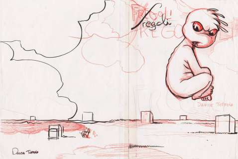 Davide Toffolo - Fregoli bozzetto di copertina